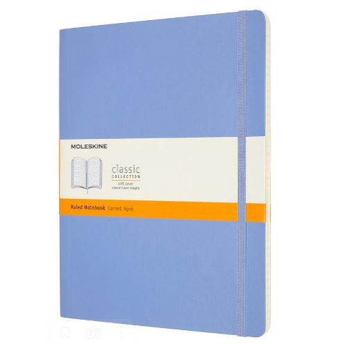 Блокнот Moleskine CLASSIC SOFT QP621B42 XLarge голубая гортензия, в линейку, 192 стр, 1 шт